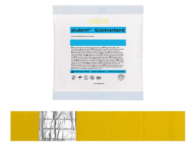 Imagen del vendaje con compresa aluminizada 8x10 cm Aluderm de Söhngen