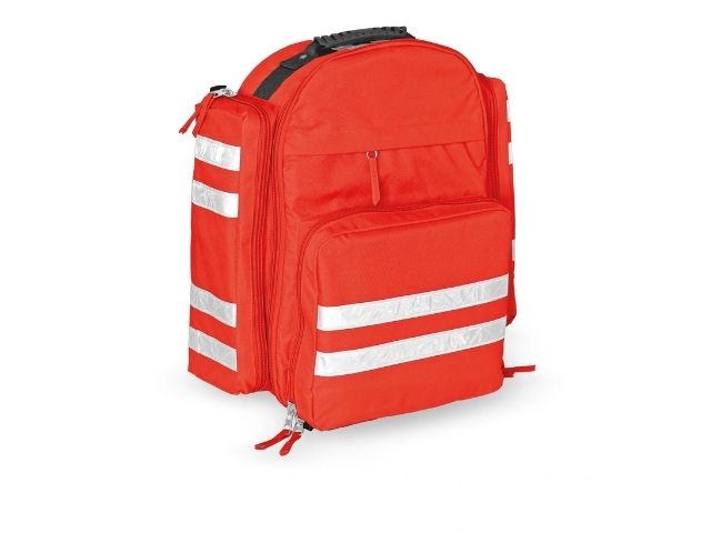 Imagen de mochila A911 de cordura roja con 5 bolsillos interiores