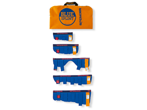 Imagen del kit completo de las férulas rígidas Blue Splint