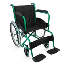 Carregar imagem no visualizador da galeria, Cadeira de rodas dobrável grande roda leve preta alcazaba
