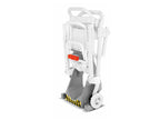 Imagen de la silla Spencer 4BELL plegada y fijada en sus sistema de anclaje Spencer 4BELL Max