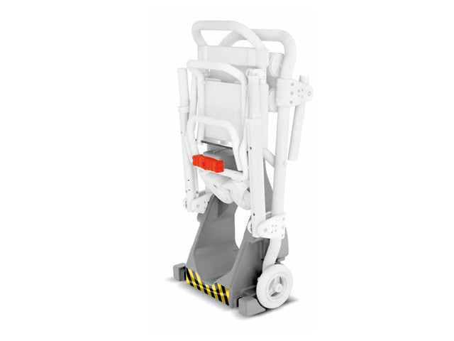 Imagen de la silla Spencer 4BELL plegada y fijada en sus sistema de anclaje Spencer 4BELL Max